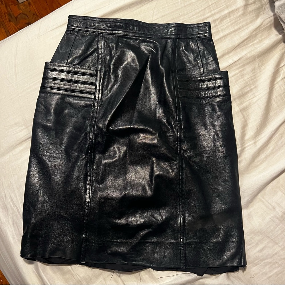 Vintage Gucci leather skirt